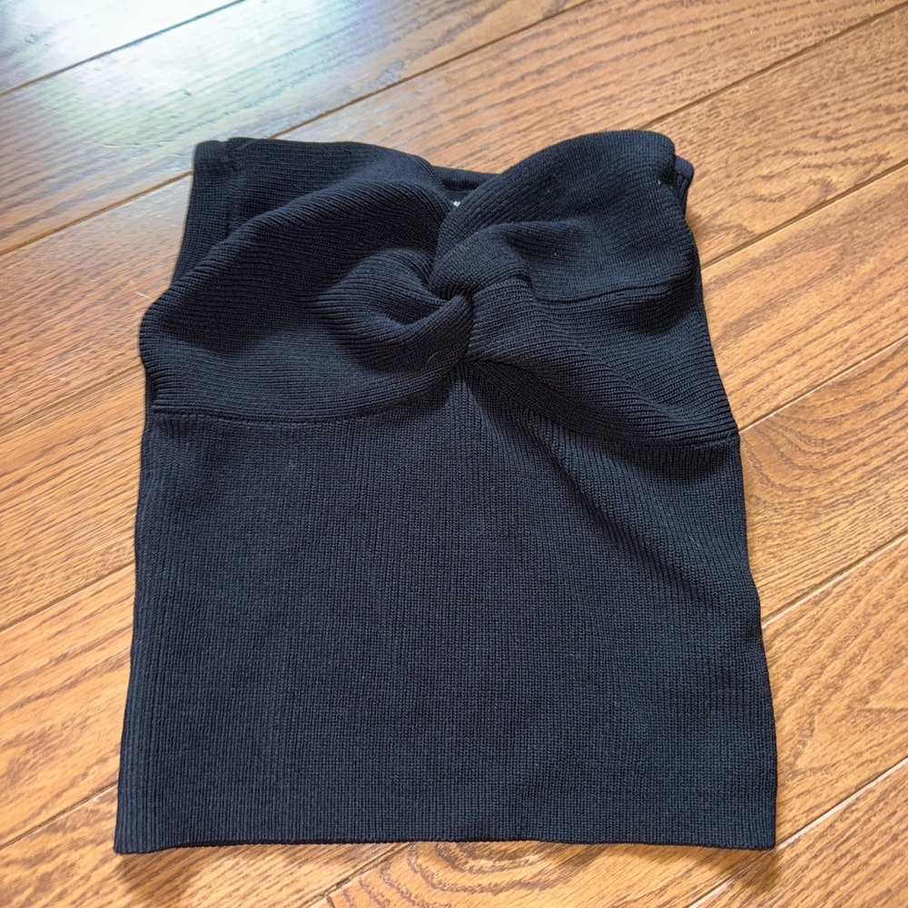 Elegant Black Knot Top Women's Top